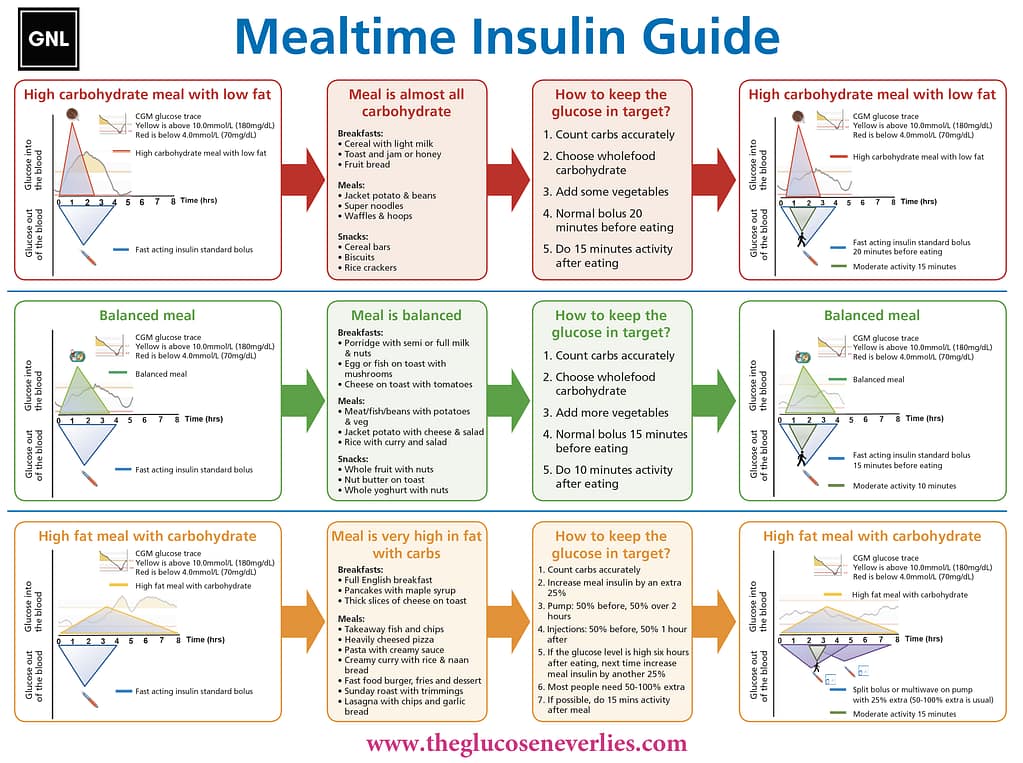 Mealtime insulin guide infographic