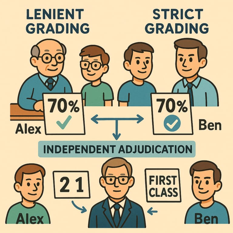 Analogy illustration for inflated marking