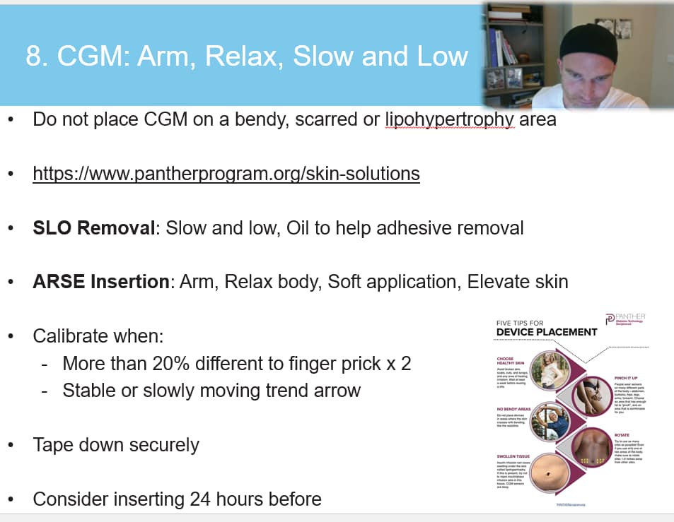 SLO ARSE CGM insertion guide